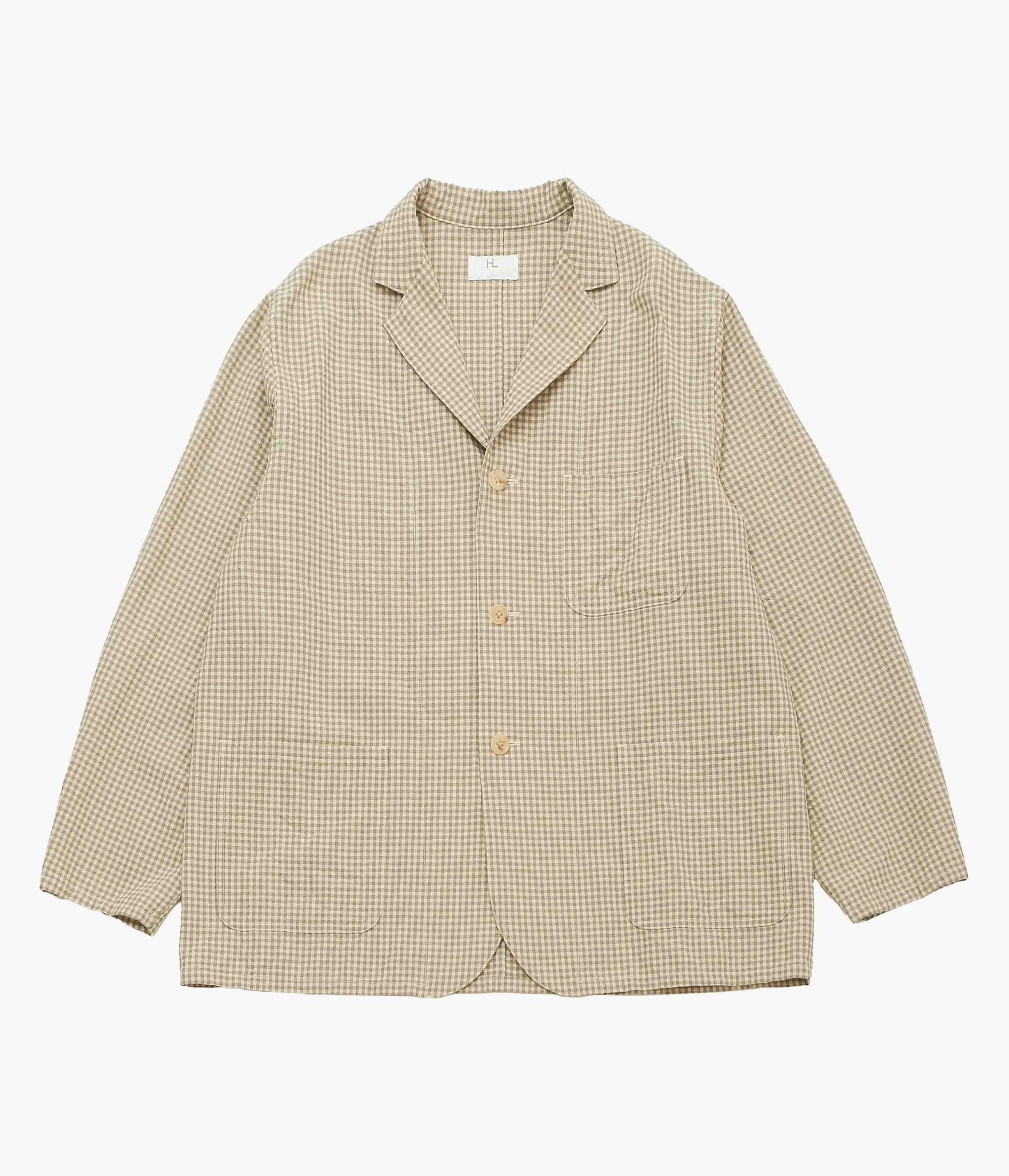 HERILL ''RIGID WOOLCHECK JACKET'' (BEIGE)