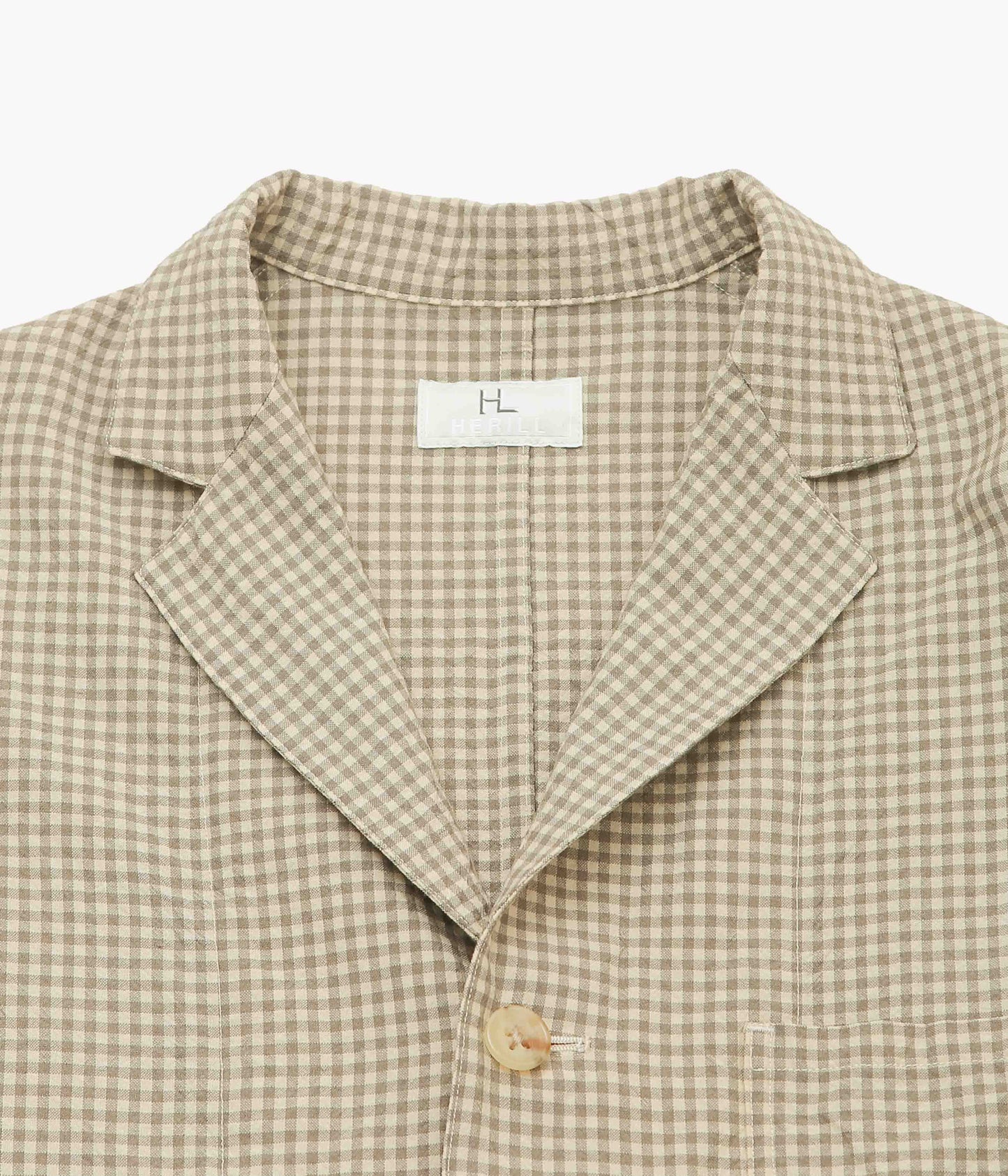HERILL ''RIGID WOOLCHECK JACKET'' (BEIGE)