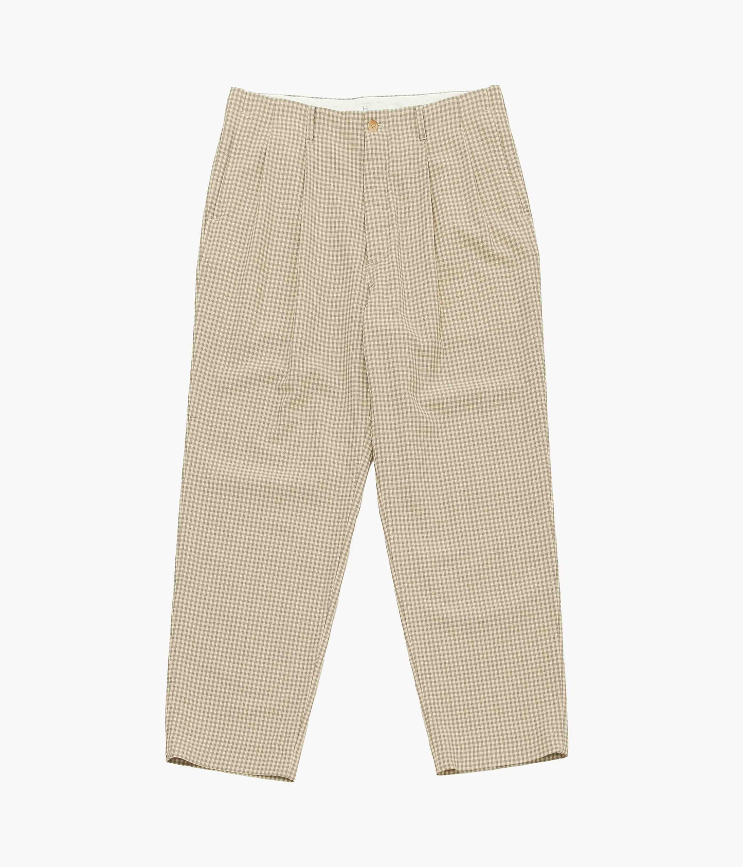 HERILL ''RIGID WOOLCHECK PANTS'' (BEIGE)