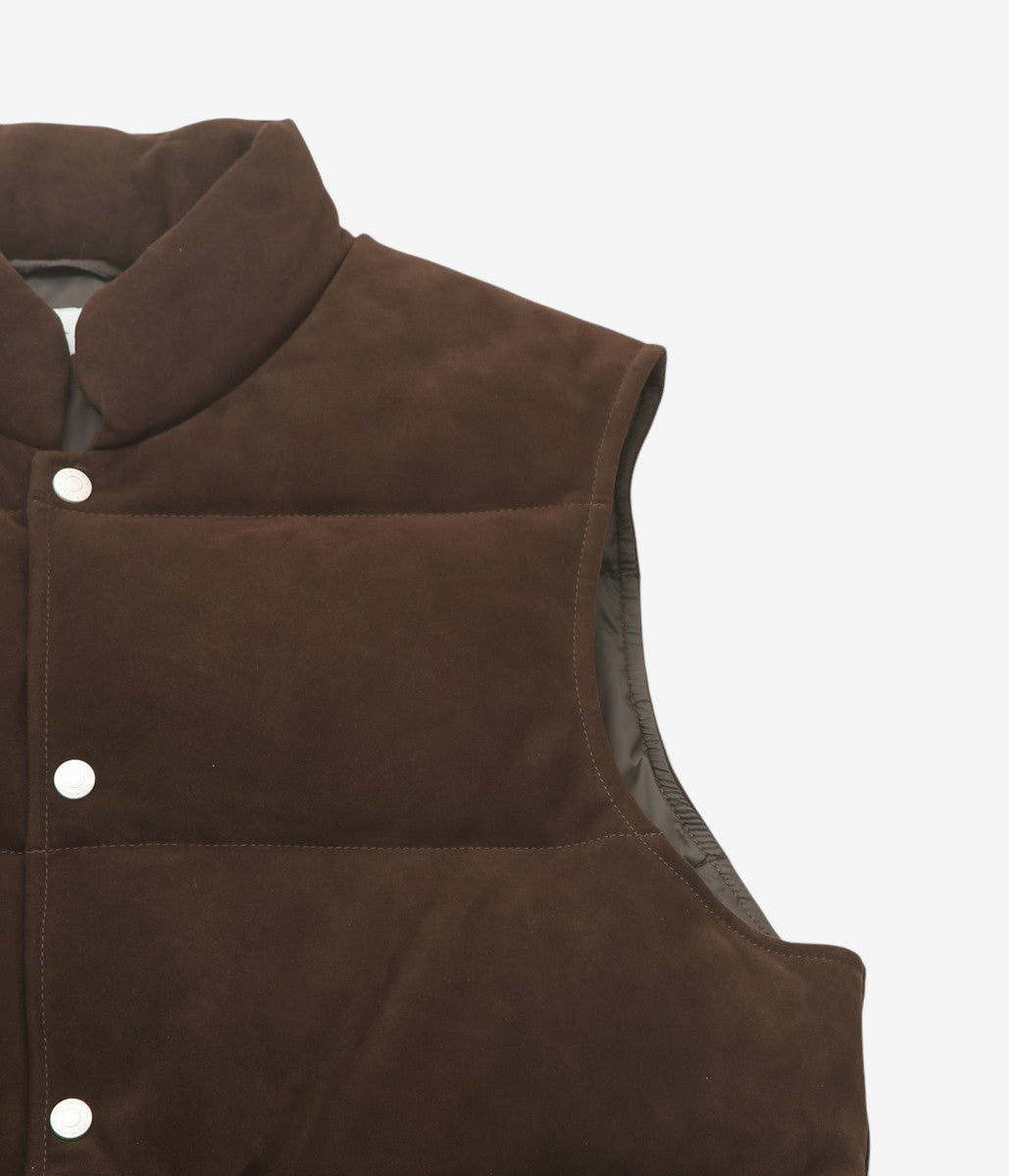HERILL ''SHEEPLEATHER WOODCHOPPER′S VEST'' (BROWN)