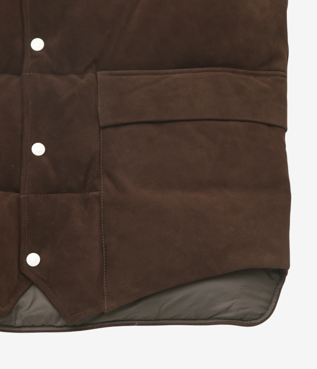 HERILL ''SHEEPLEATHER WOODCHOPPER′S VEST'' (BROWN)