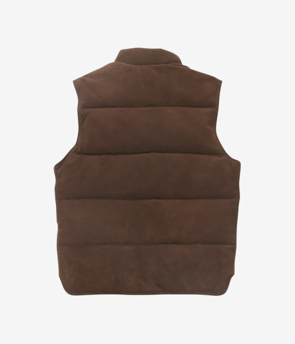 HERILL ''SHEEPLEATHER WOODCHOPPER′S VEST'' (BROWN)