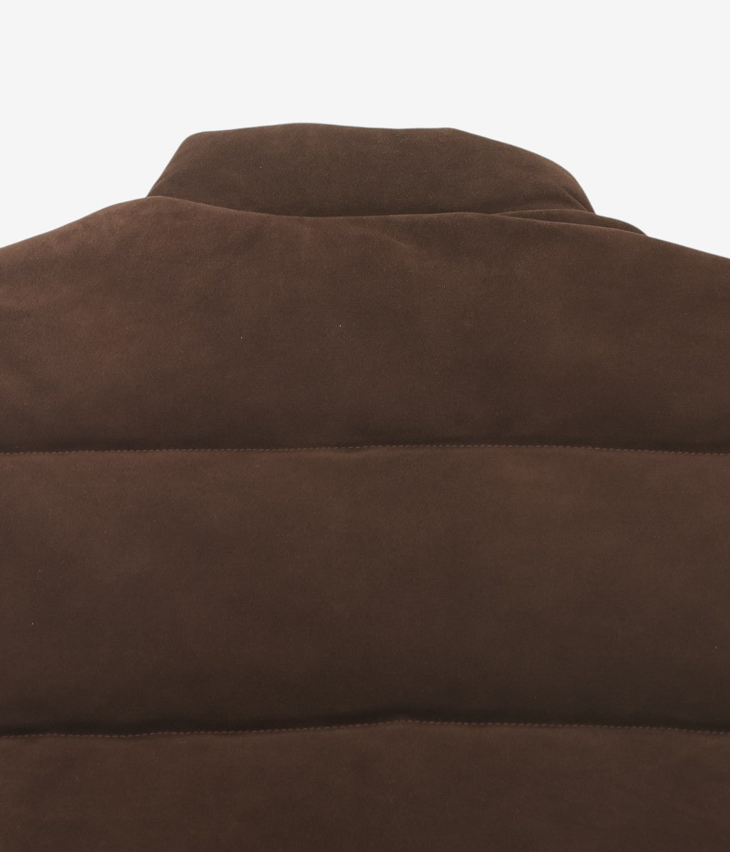 HERILL ''SHEEPLEATHER WOODCHOPPER′S VEST'' (BROWN)