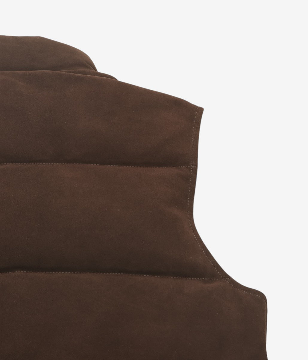 HERILL ''SHEEPLEATHER WOODCHOPPER′S VEST'' (BROWN)
