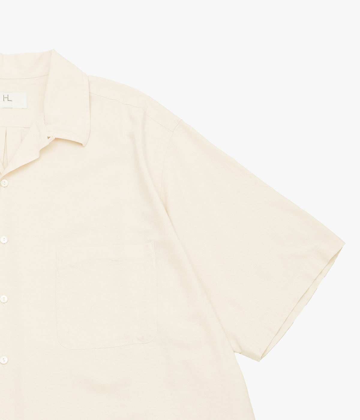 HERILL ''SILK COTTON NEP OPENCOLLAR SHIRTS'' (BEIGE)