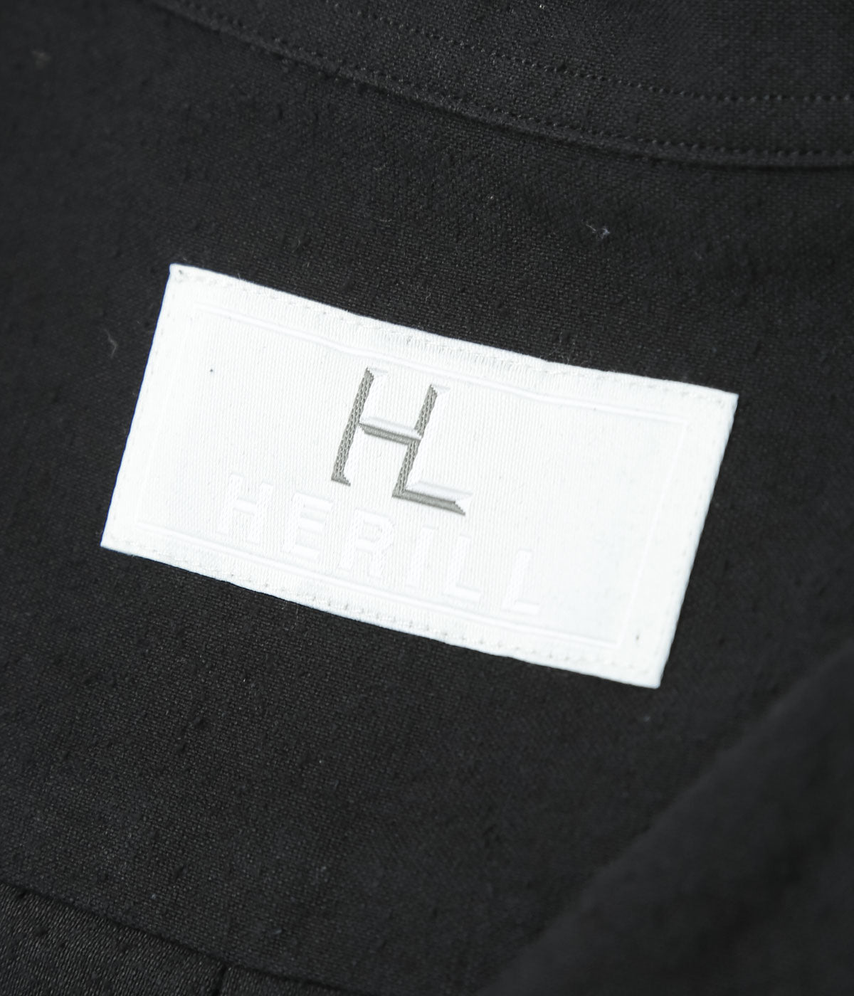 HERILL ''SILK COTTON NEP OPENCOLLAR SHIRTS'' (BLACK) – THE STORE