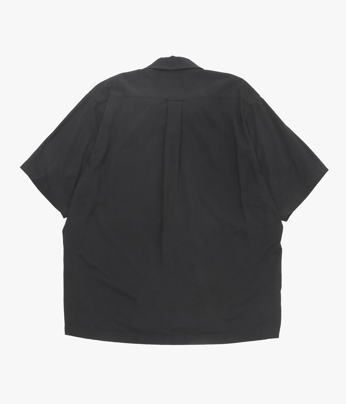 HERILL ''SILK COTTON NEP OPENCOLLAR SHIRTS'' (BLACK) – THE STORE