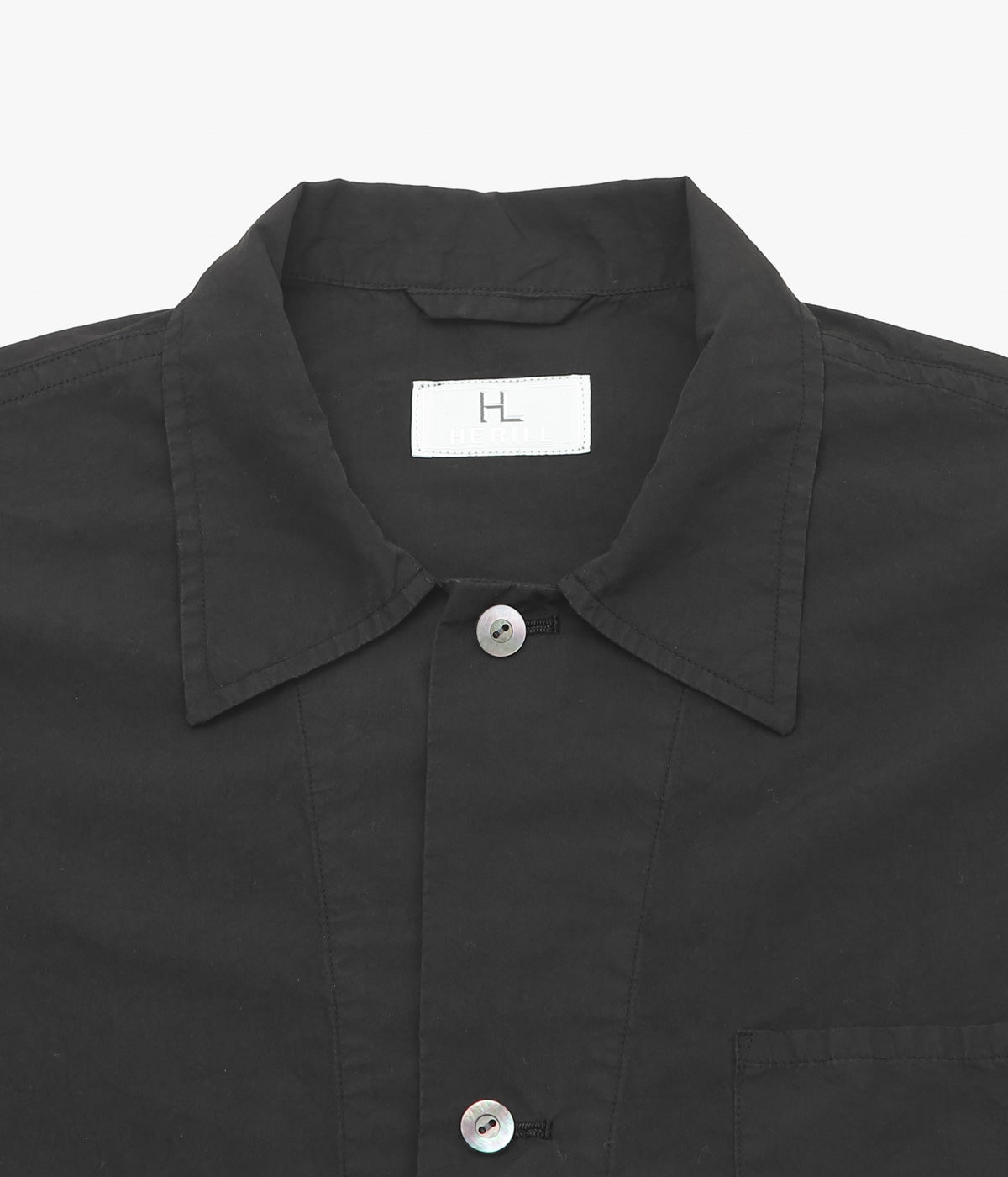 HERILL ''SUVIN SILK SHIRTJACKET'' (BLACK)