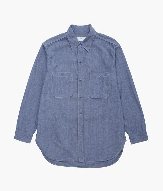 HERILL ''U.S.N CHAMBRAY SHIRT'' (INDIGO)