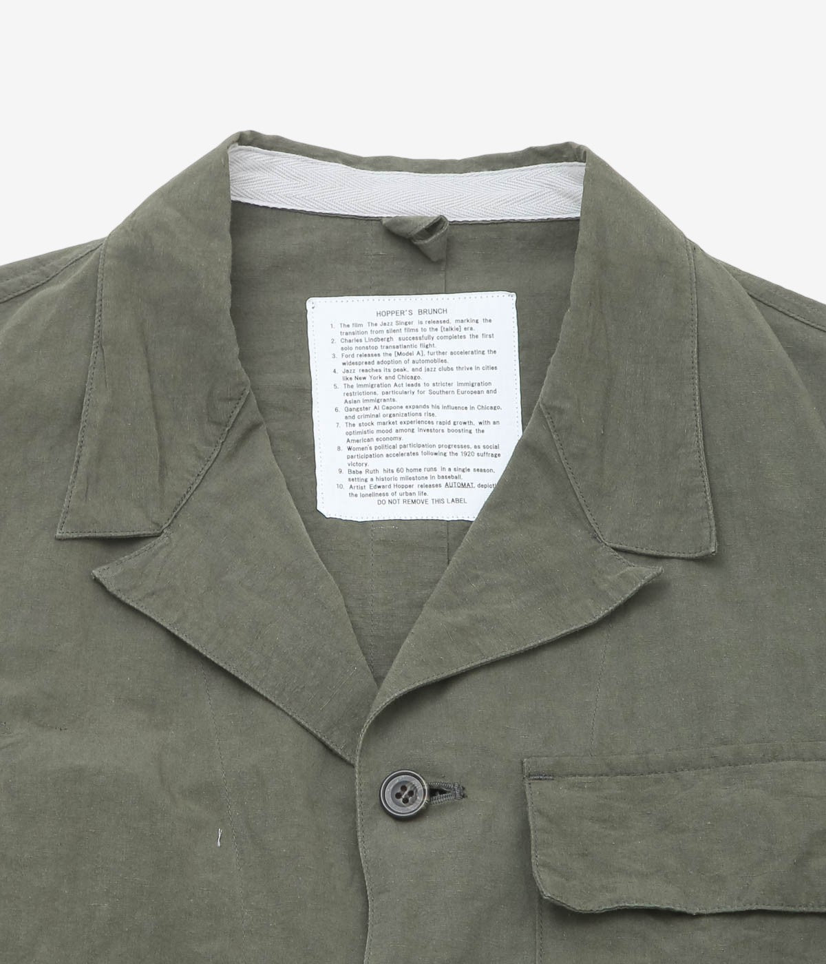 HOPPER'S BRUNCH ''COVERALL'' (OLIVE)