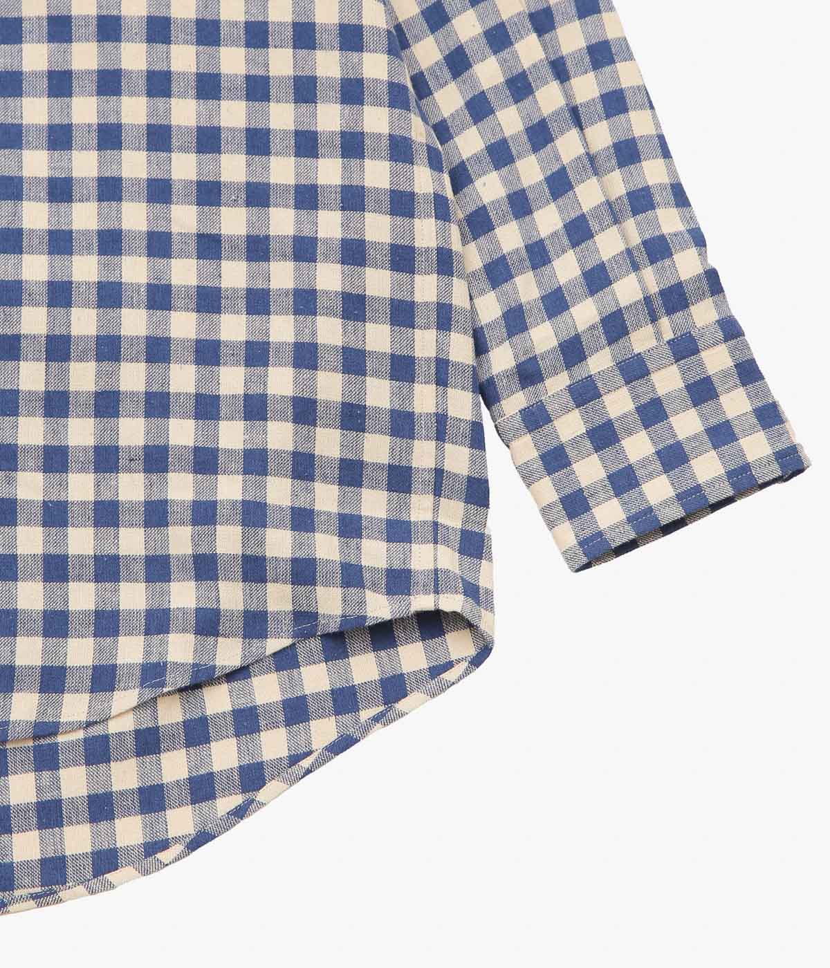 I AM DORK ''FLAP POCKET SHIRT｜COTTON LINEN'' (BLUE×WHITE)