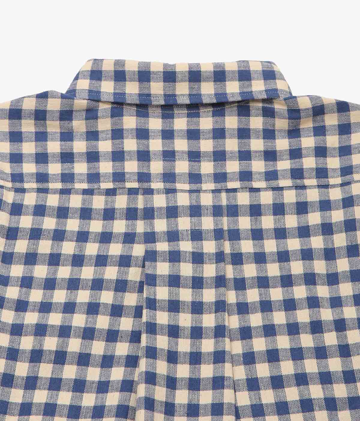 I AM DORK ''FLAP POCKET SHIRT｜COTTON LINEN'' (BLUE×WHITE)