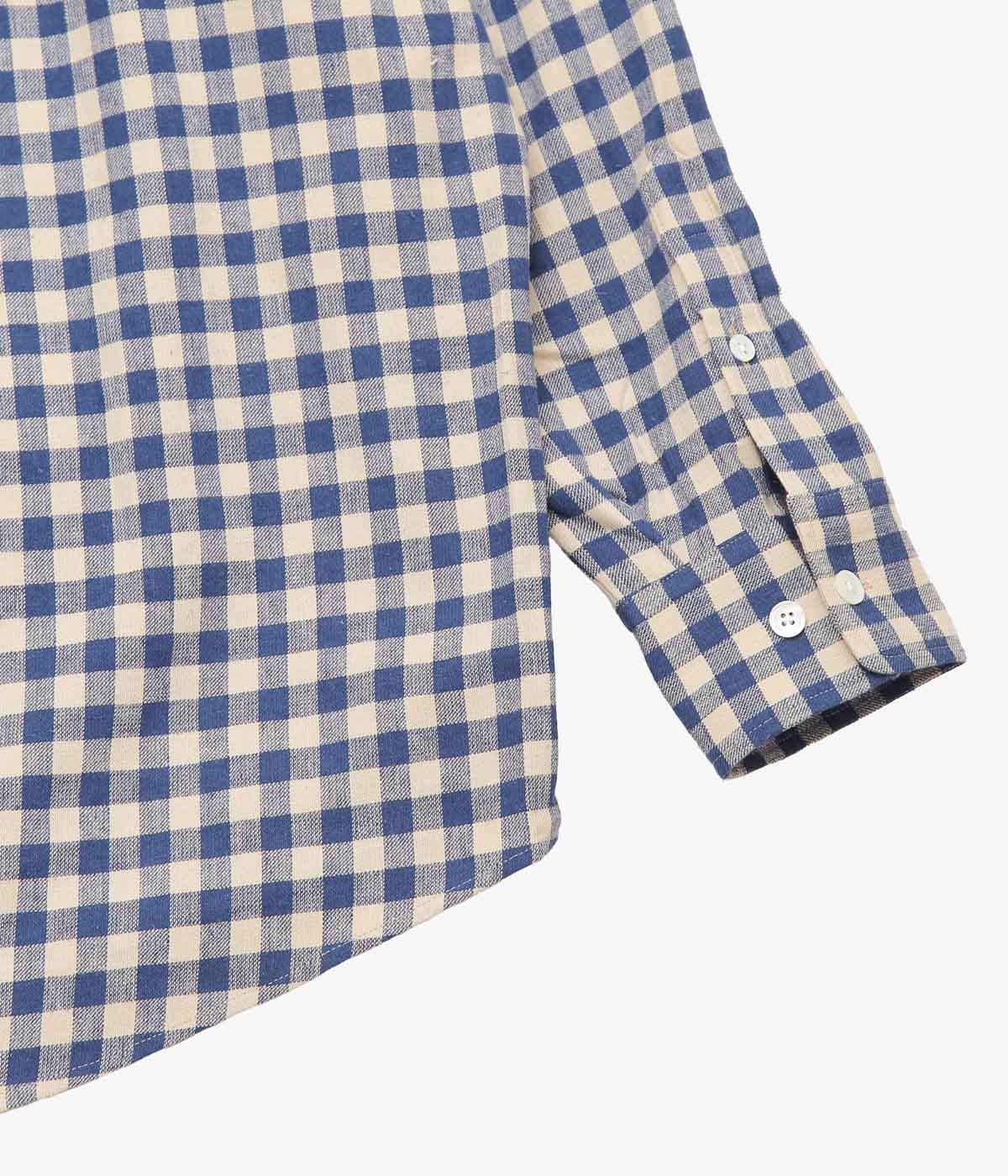 I AM DORK ''FLAP POCKET SHIRT｜COTTON LINEN'' (BLUE×WHITE) – THE