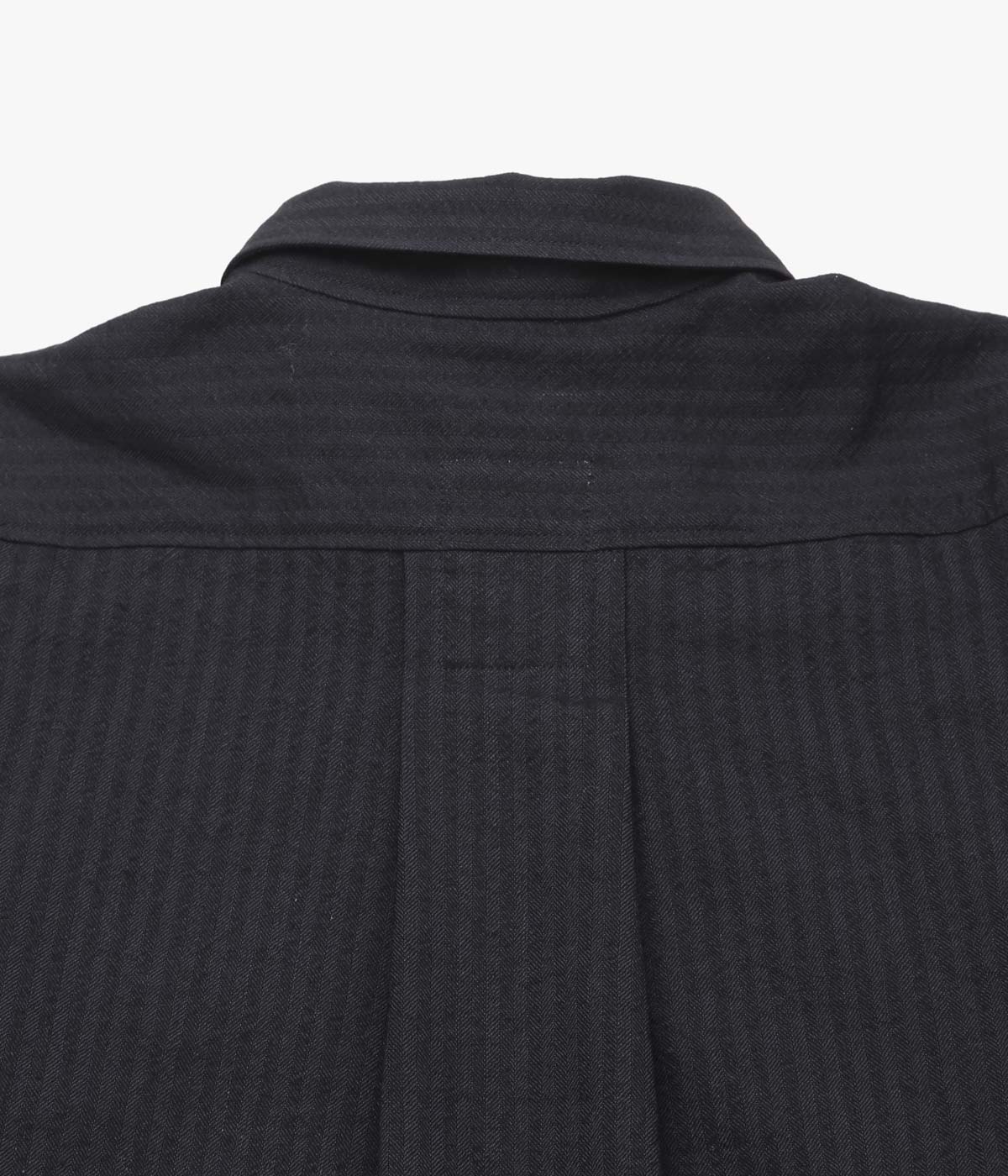 I AM DORK ''FLAP POCKET SHIRT｜WOOL RAMIE'' (BLACK HERRINGBONE)