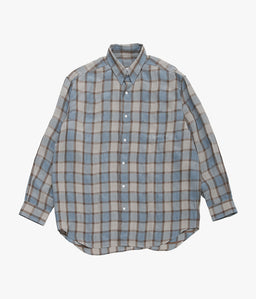 I am dork / HIDDEN BUTTON SHIRT コーラルチェック i-am-dork-hidden-button-shirts