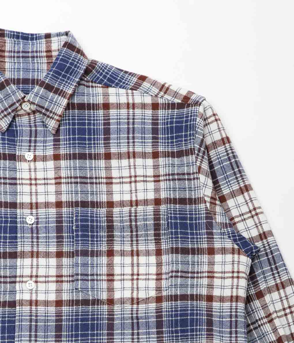 I am dork / HIDDEN BUTTON SHIRT コーラルチェック I AM DORK / HIDDEN BUTTON SHIRTS 