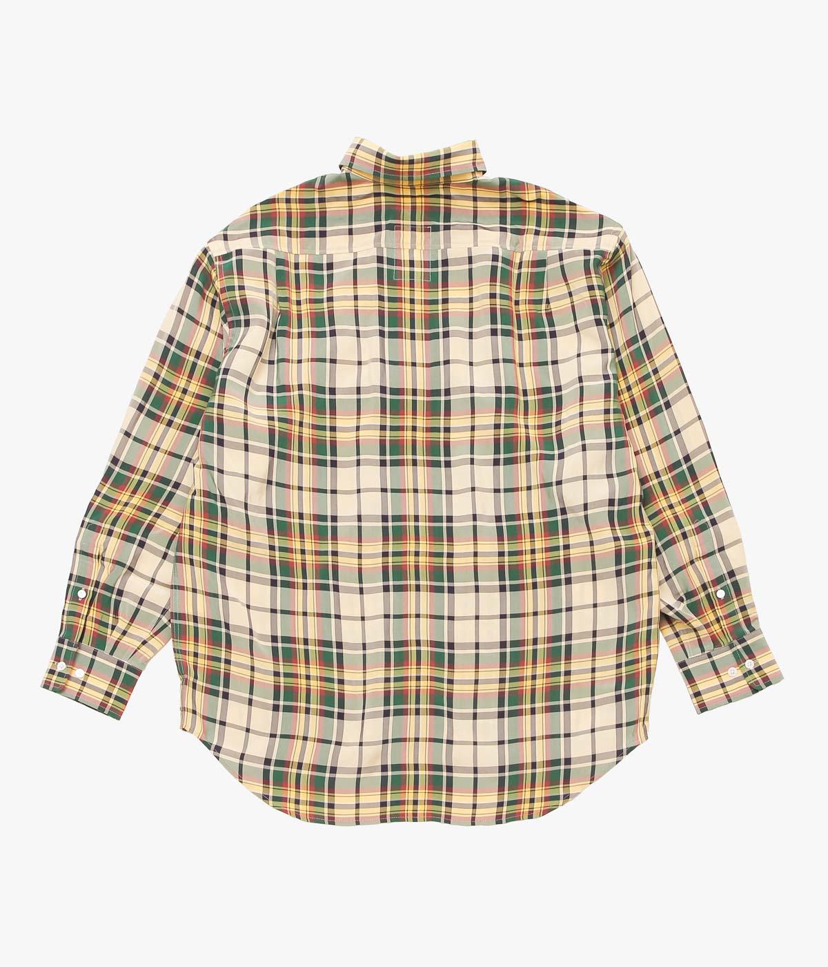 I AM DORK ''HIDDEN BUTTON SHIRTS｜VISCOSE'' (GREEN MIX)