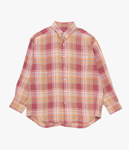 I AM DORK ''HIDDEN BUTTON SHIRTS|VISCOSE'' (ORANGE MIX)