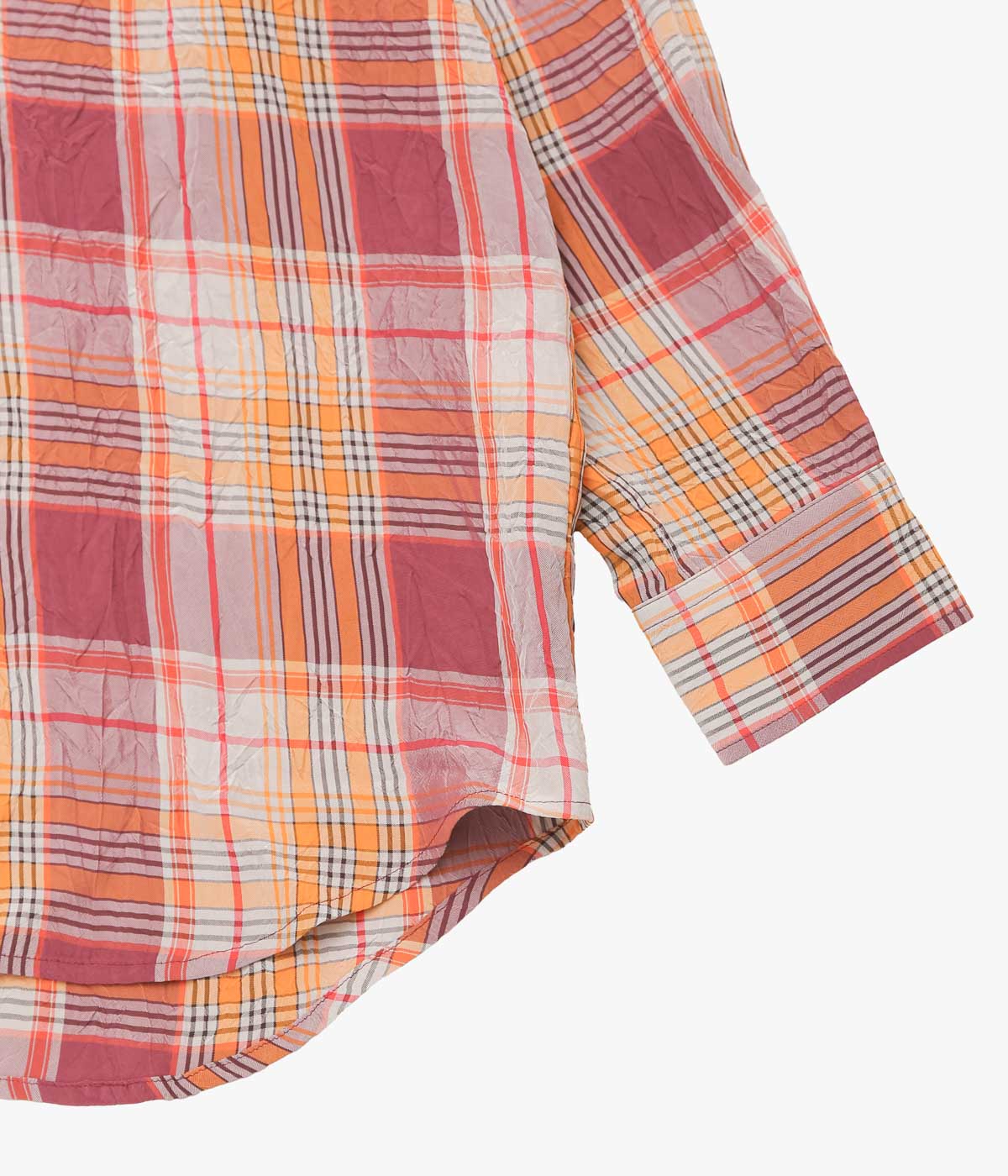 I AM DORK ''HIDDEN BUTTON SHIRTS｜VISCOSE'' (ORANGE MIX)