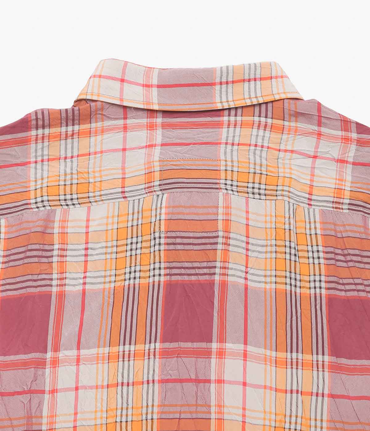 I AM DORK ''HIDDEN BUTTON SHIRTS｜VISCOSE'' (ORANGE MIX)