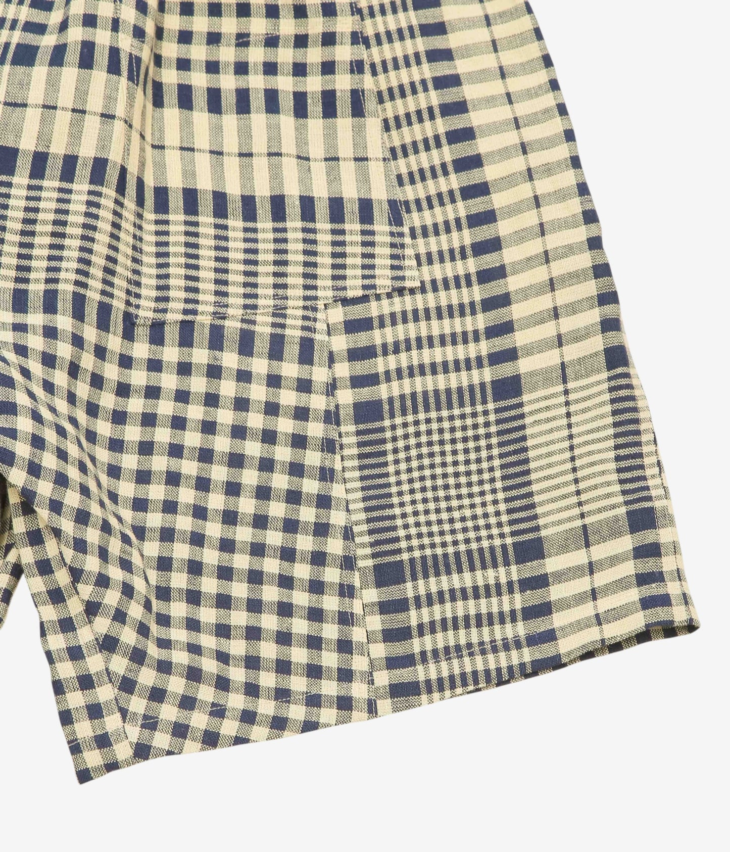 I AM DORK ''TRUNKS｜DEADSTOCK COTTON LINEN'' (BLUE×NATURAL)