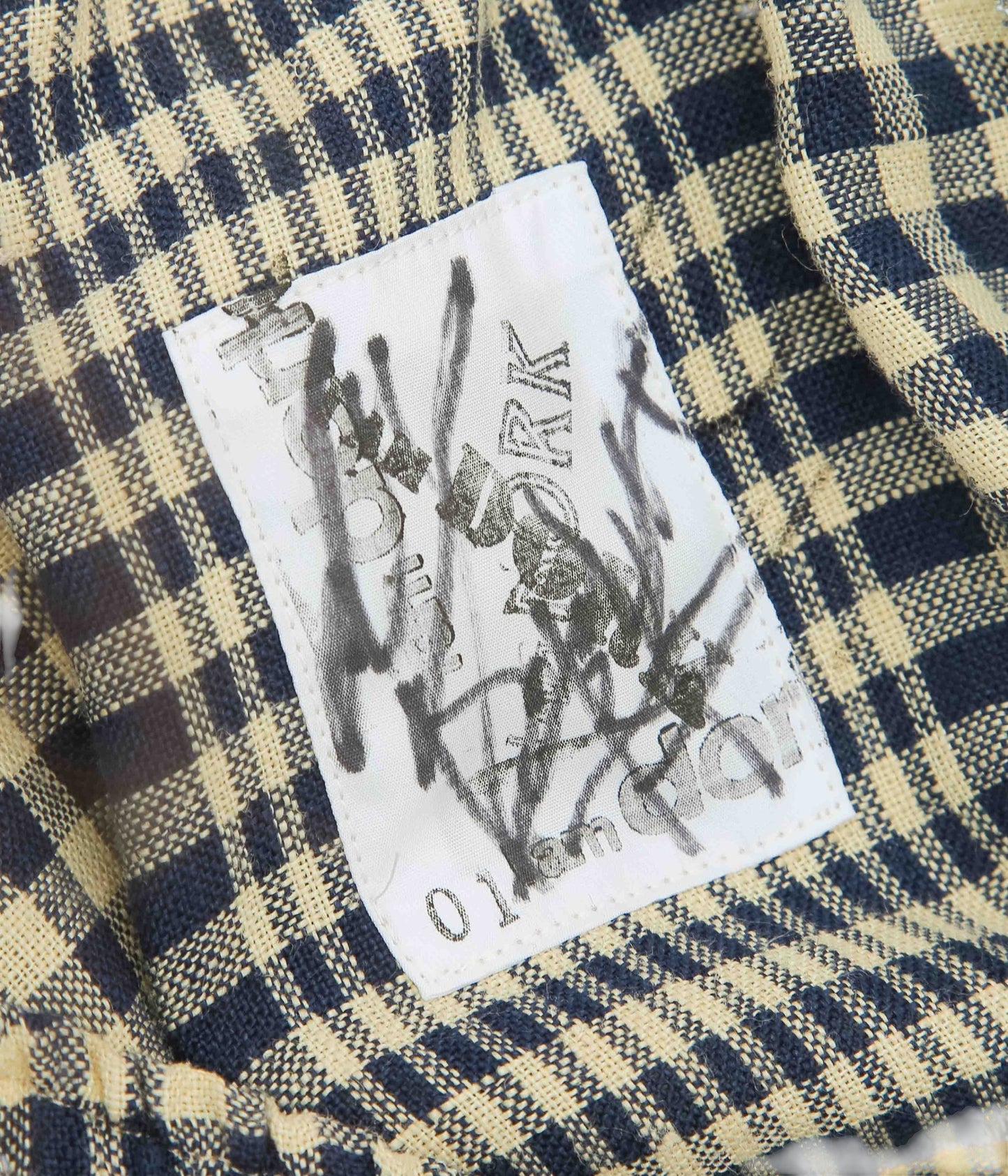I AM DORK ''TRUNKS｜DEADSTOCK COTTON LINEN'' (BLUE×NATURAL)