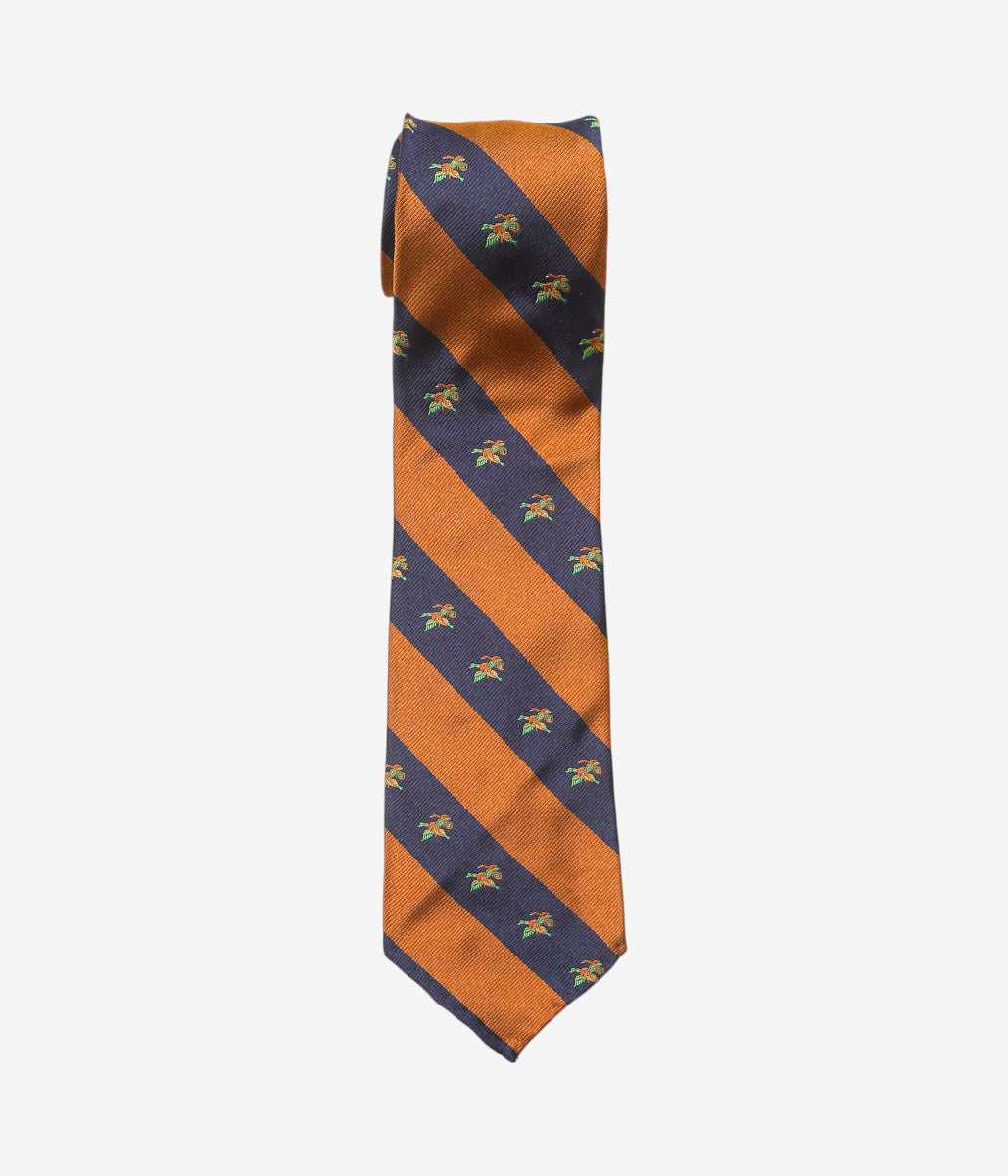 INDIVIDUALIZED ACCESSORIES ''DUCKS REPP TIE'' (CORAL)