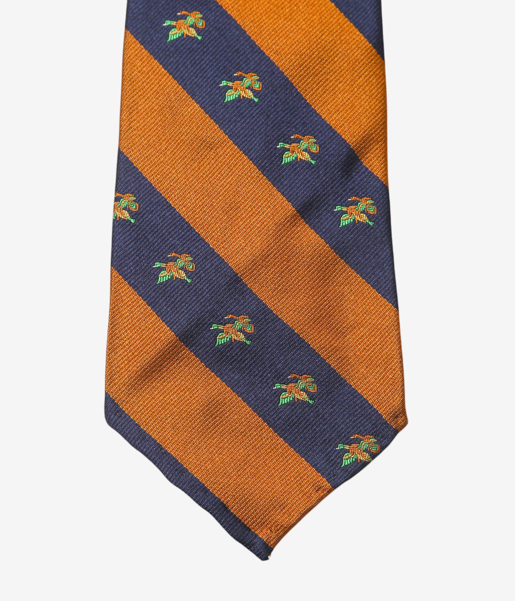 INDIVIDUALIZED ACCESSORIES ''DUCKS REPP TIE'' (CORAL)