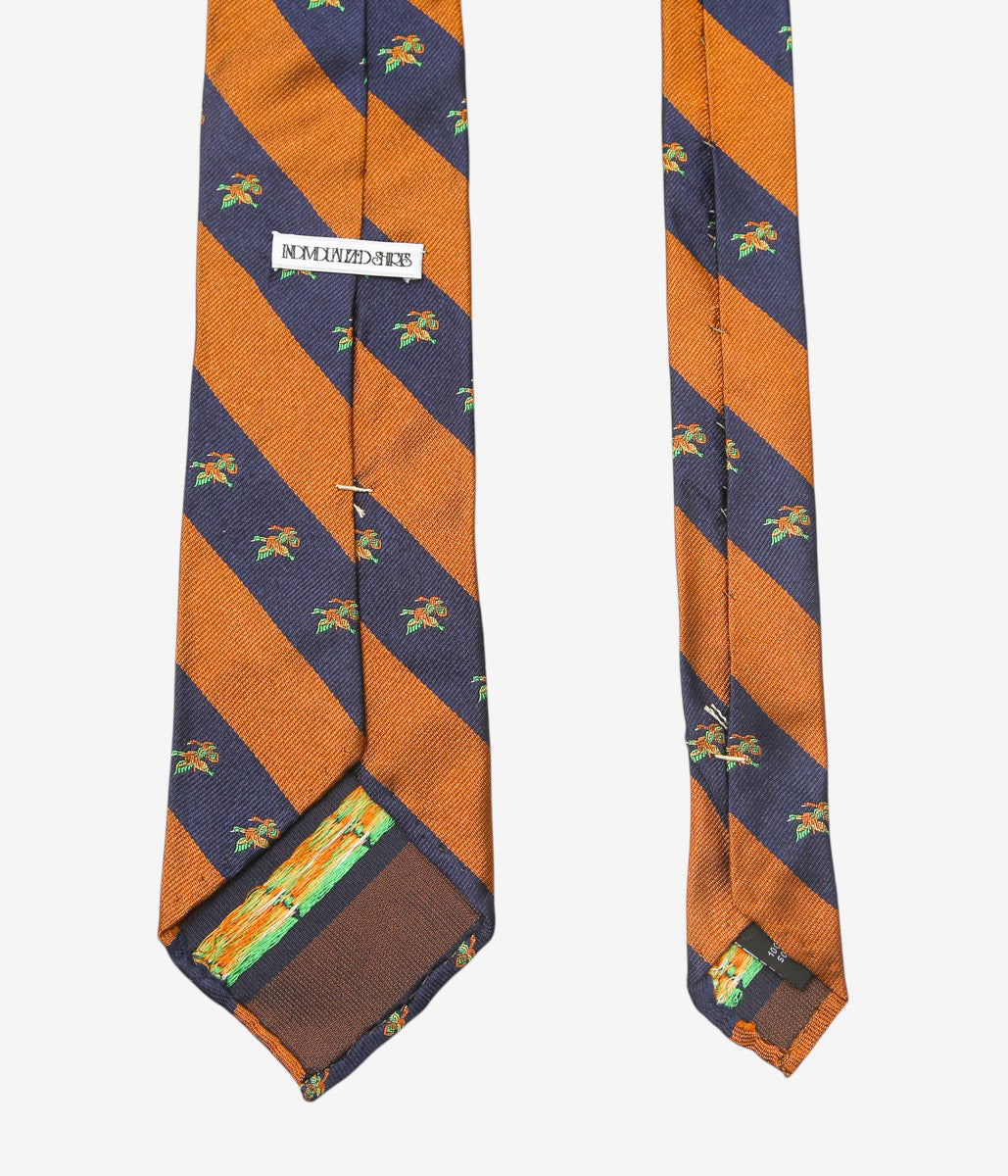 INDIVIDUALIZED ACCESSORIES ''DUCKS REPP TIE'' (CORAL)