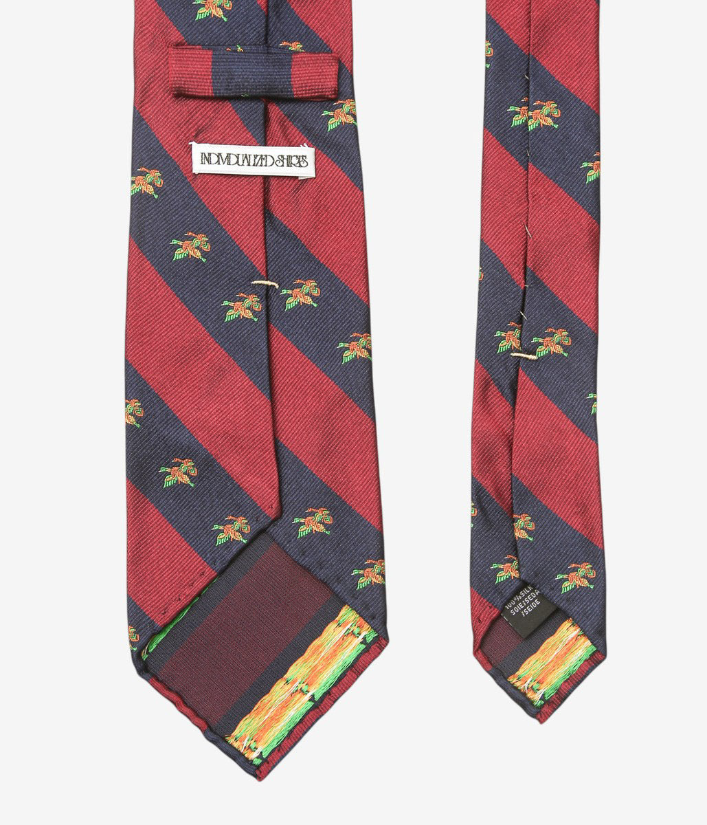 INDIVIDUALIZED ACCESSORIES ''DUCKS REPP TIE'' (RED)