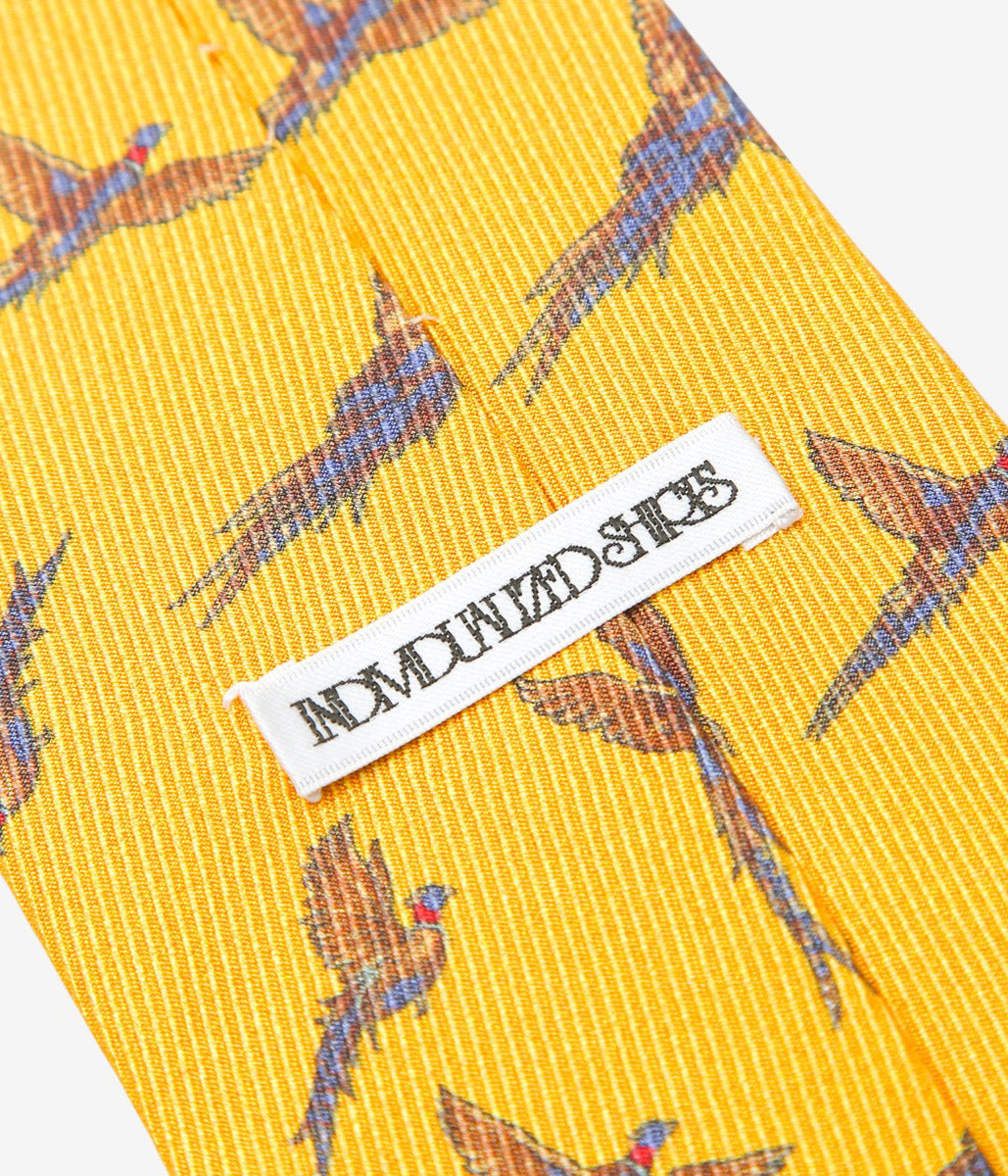 INDIVIDUALIZED ACCESSORIES ''PHEASANT MOTIF TIE'' (YELLOW)