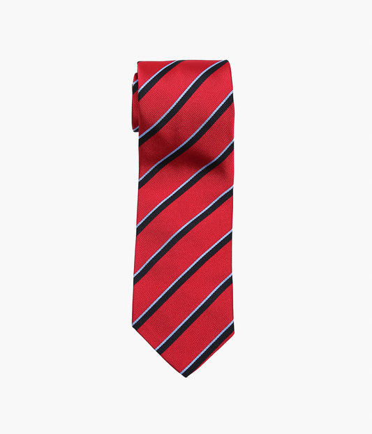 INDIVIDUALIZED ACCESSORIES"REGIMENTAL STRIPE TIE"(RED/NAVY)