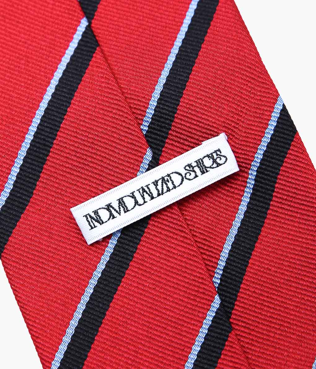 INDIVIDUALIZED ACCESSORIES"REGIMENTAL STRIPE TIE"(RED/NAVY)