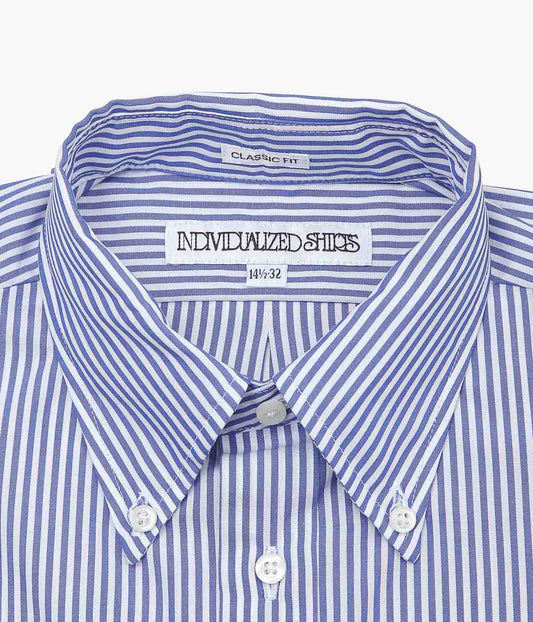 INDIVIDUALIZED SHIRTS ''BENGAL STRIPE(CLASSIC FIT BUTTON DOWN SHIRT)'' (BLUE)