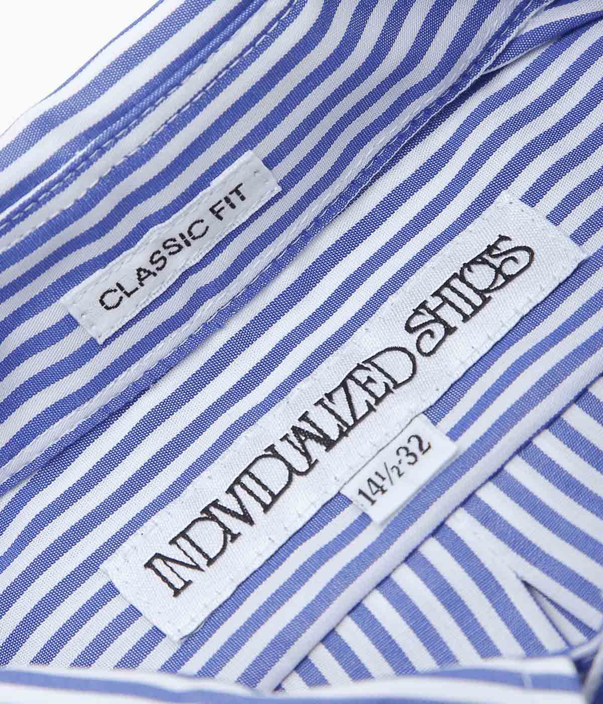 INDIVIDUALIZED SHIRTS ''BENGAL STRIPE(CLASSIC FIT BUTTON DOWN SHIRT)'' (BLUE)