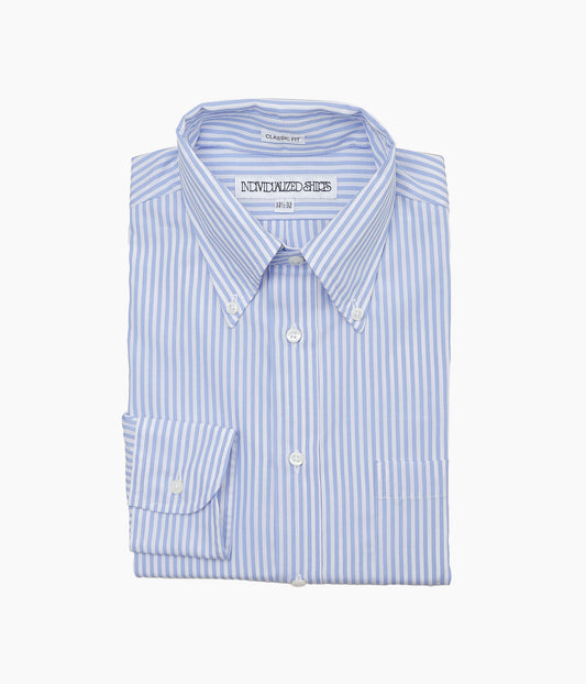 INDIVIDUALIZED SHIRTS ''BENGAL STRIPE(CLASSIC FIT BUTTON DOWN SHIRT)'' (LT.BLUE)