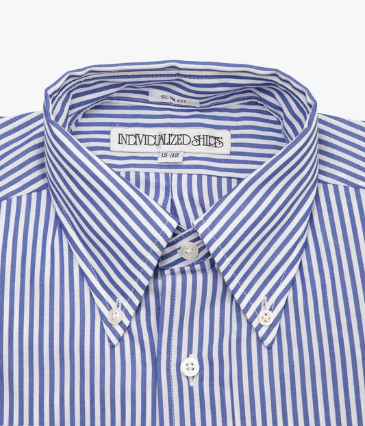 INDIVIDUALIZED SHIRTS ''BENGAL STRIPE (SLIM FIT BUTTON DOWN SHIRT)'' (BLUE)