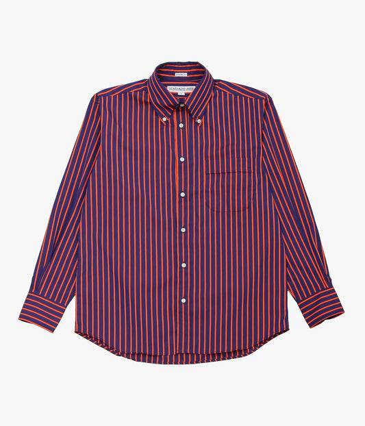 INDIVIDUALIZED SHIRTS ''BROAD STRIPE(ATHLETIC FIT BUTTON DOWN SHIRT)'' (ORANGE)