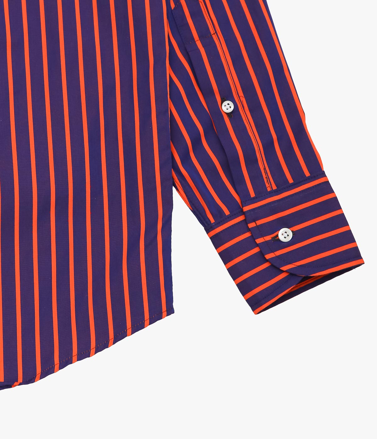 INDIVIDUALIZED SHIRTS ''BROAD STRIPE(ATHLETIC FIT BUTTON DOWN SHIRT)'' (ORANGE)
