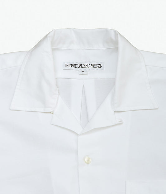 INDIVIDUALIZED SHIRTS ''CAMBRIDGE OX OVERSIZED CAMP COLLAR S/S'' (WHITE)