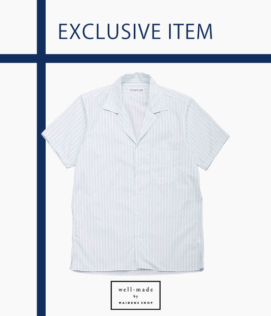 INDIVIDUALIZED SHIRTS ''CAMP COLLAR S/S'' (MULTI STRIPE)