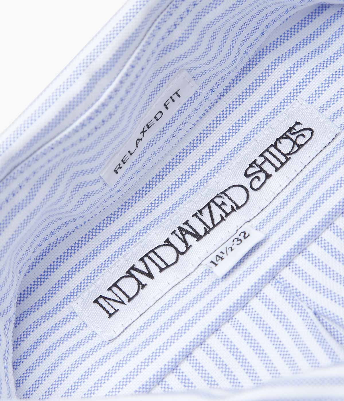 INDIVIDUALIZED SHIRTS ''CANDY STRIPE(RELAXED FIT BUTTON DOWN SHIRT)'' (LT.BLUE)