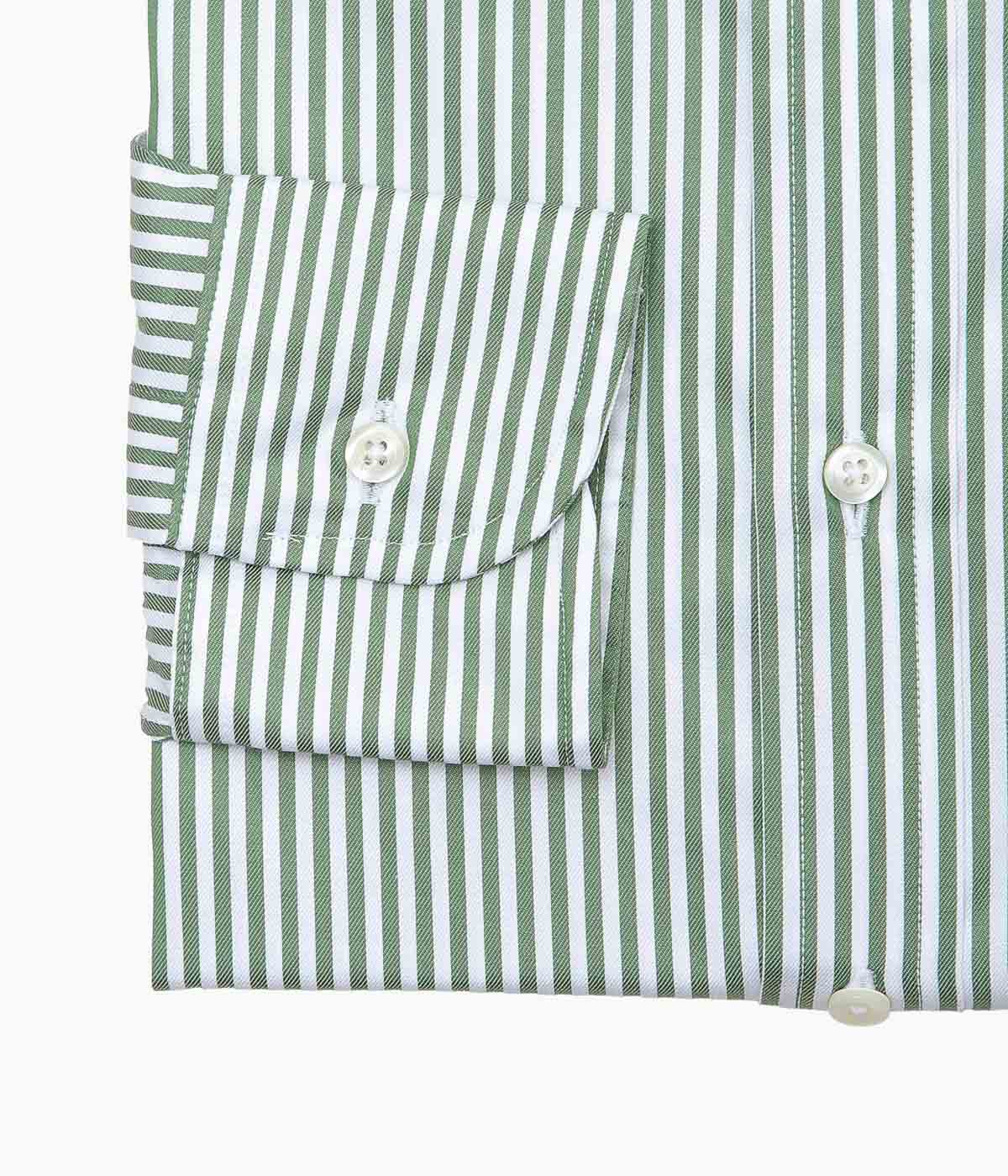 INDIVIDUALIZED SHIRTS''CHEALSEA TWILL STRIPE(CLASSIC FIT BUTTON DOWN SHIRT)'' (GREEN)