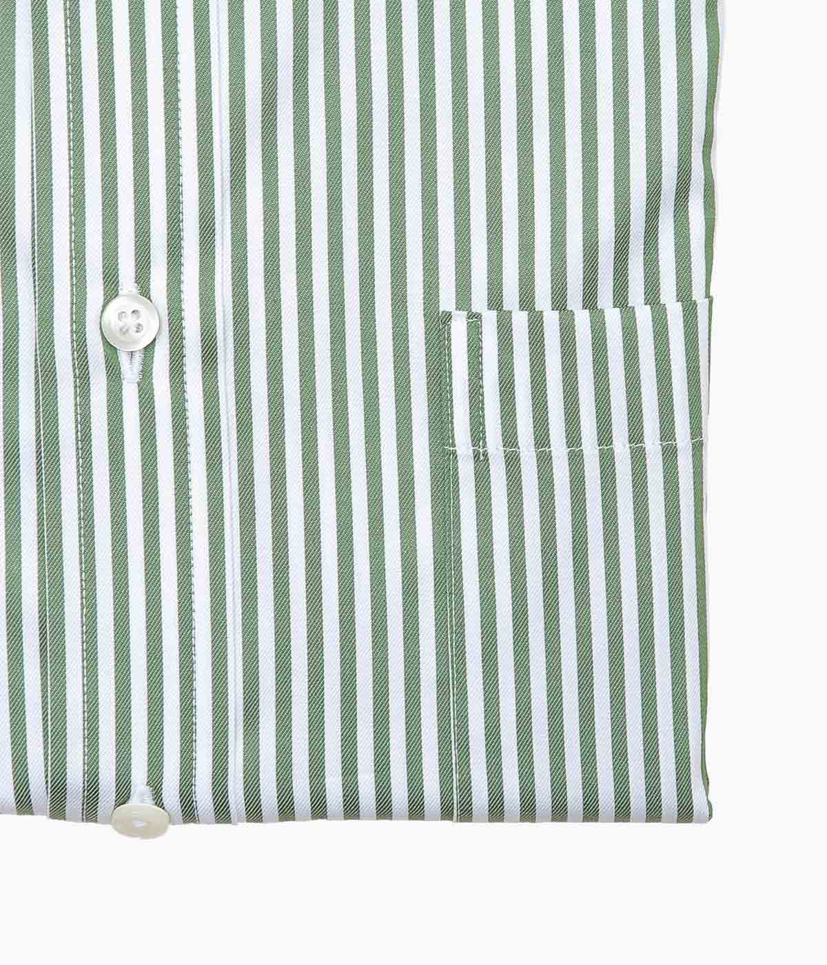 INDIVIDUALIZED SHIRTS''CHEALSEA TWILL STRIPE(CLASSIC FIT BUTTON DOWN SHIRT)'' (GREEN)