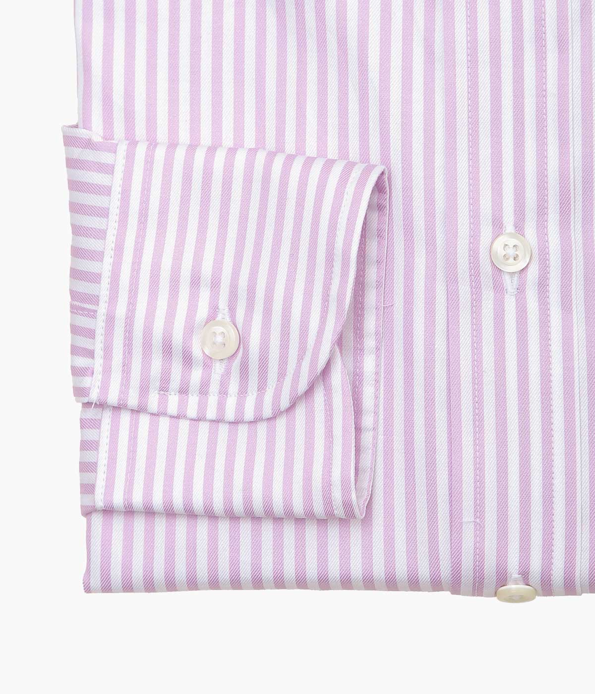 INDIVIDUALIZED SHIRTS''CHEALSEA TWILL STRIPE(CLASSIC FIT BUTTON DOWN SHIRT)'' (LILAC)