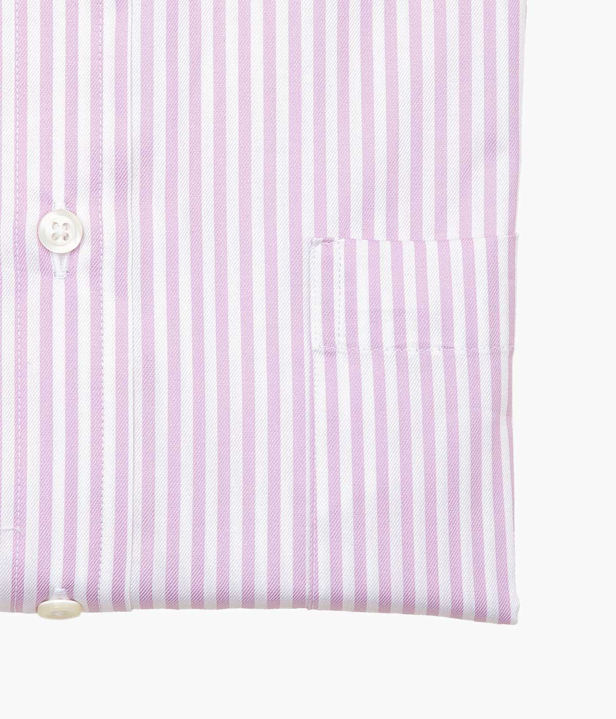 INDIVIDUALIZED SHIRTS''CHEALSEA TWILL STRIPE(CLASSIC FIT BUTTON DOWN SHIRT)'' (LILAC)