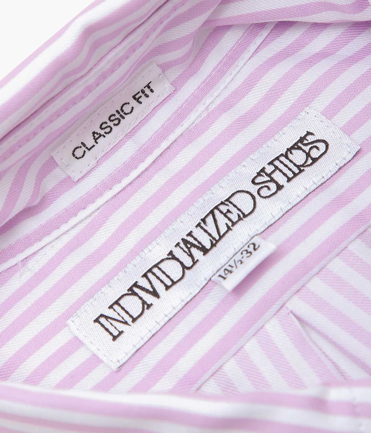 INDIVIDUALIZED SHIRTS''CHEALSEA TWILL STRIPE(CLASSIC FIT BUTTON DOWN SHIRT)'' (LILAC)