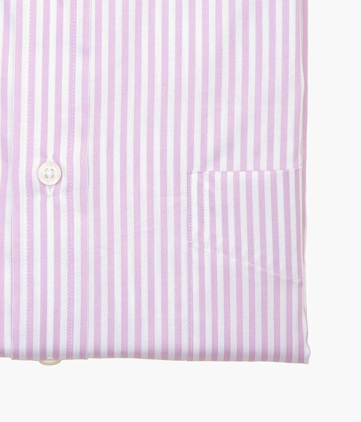 INDIVIDUALIZED SHIRTS''CHEALSEA TWILL STRIPE(RELAXED FIT BUTTON DOWN SHIRT)'' (LILAC)