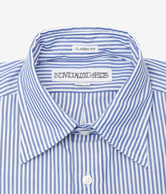INDIVIDUALIZED SHIRTS ''CLASSIC BENGAL (CLASSIC FIT JFK COLLAR SHIRTS)'' (BLUE)