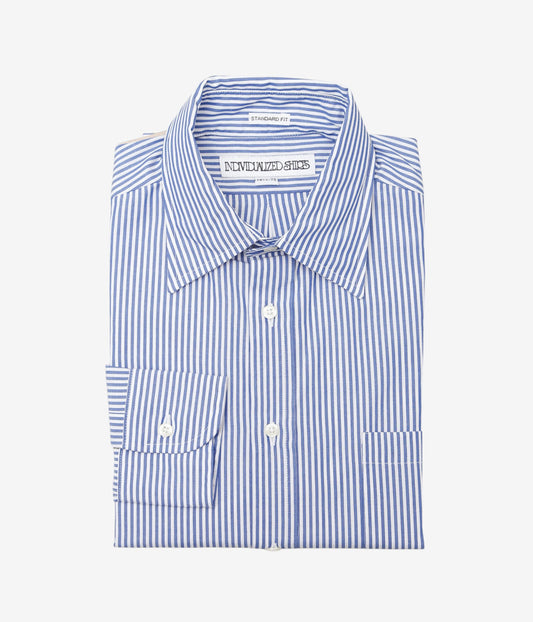 INDIVIDUALIZED SHIRTS ''CLASSIC BENGAL(STANDARD FIT JFK COLLAR SHIRTS)'' (BLUE)